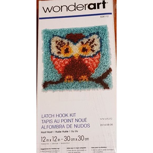 Wonderart Hoot Hoot Latch Hook Kit 12 X 12 Item # 426112. New, sealed. - Picture 4 of 9